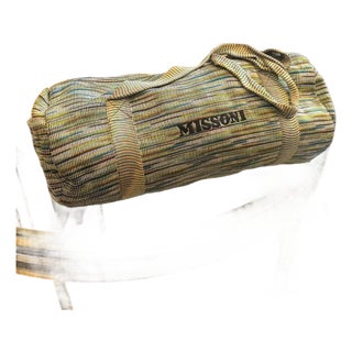 A 1990s Iconic Multicolored Tones Bowling Duffel Bag by Missoni For Sale