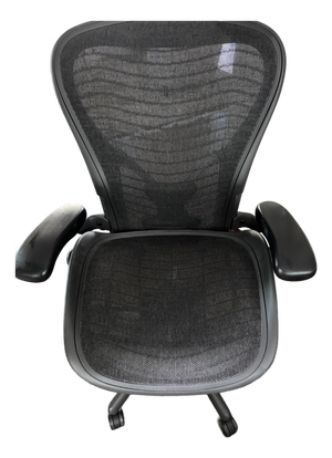 Herman Miller Aeron Size C Ergonomic Office Chair - Adjustable, Black Mesh
