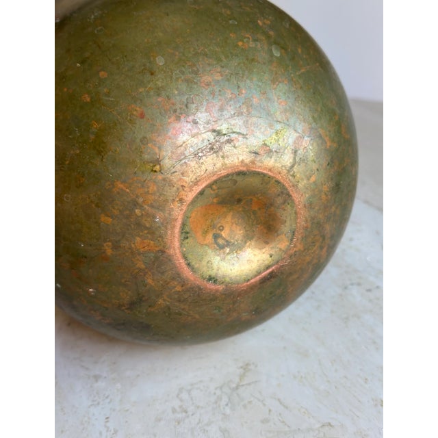Metal Copper Bronze Deep Bowl For Sale - Image 7 of 7