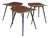 Vintage Danish Teak and Steel Stools, 1950s, Set of 3 For Sale