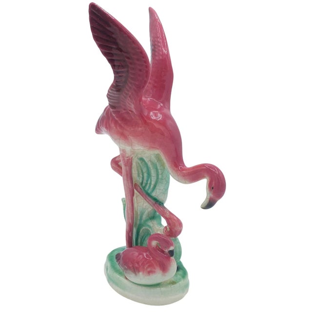 Mid-Century Ceramic Flamingo Figurine & Vase Set by Maddux & Leftons- 3 Pieces For Sale - Image 9 of 18