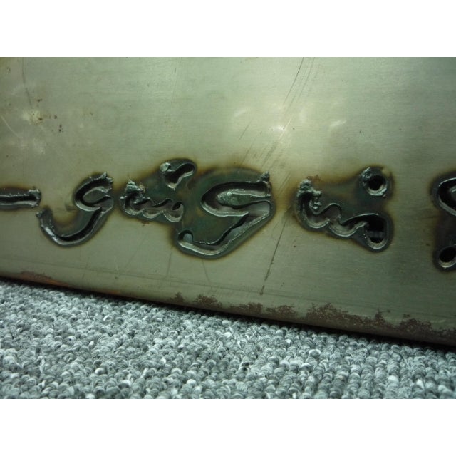 Brutalist Handmade Metal Wall Art by Gui Gui, 1993s For Sale - Image 14 of 15