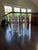 Jeffrey Bigelow 1980s Lucite Pedestals Base Glass Top Dining Conference Table For Sale - Image 4 of 8