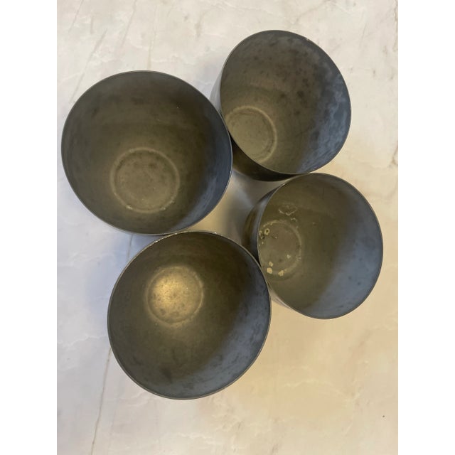 1960s Vintage Leonard Jefferson Pewter Cups Set of 4 Chairish