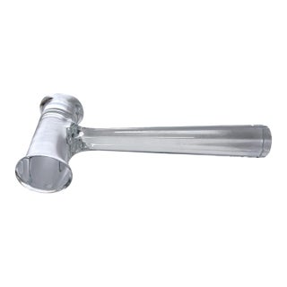 Late 20th Century Baccarat Crystal Gavel Handcrafted Clear Glass Decorative Display Piece Made in France For Sale