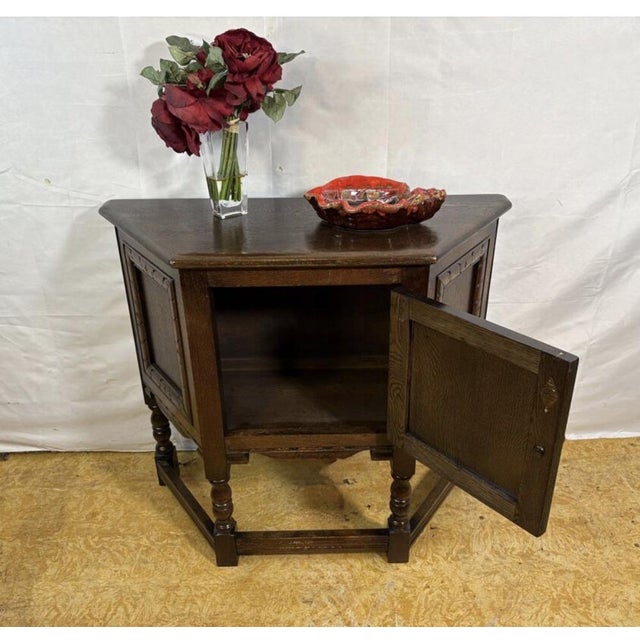 Vintage Canted Side Cabinet from Wood Brothers, 1970s For Sale - Image 3 of 10