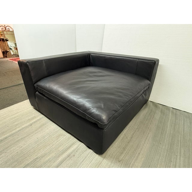2020s Restoration Hardware Cloud Modular Leather Corner Chair, For Sale - Image 5 of 12