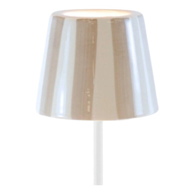 Zafferano Ceramic Sand Striped Shade for Poldina Lido Lamp For Sale