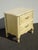 Vintage French Privincial Yellow Nightstand W Brass Hardware For Sale - Image 4 of 12