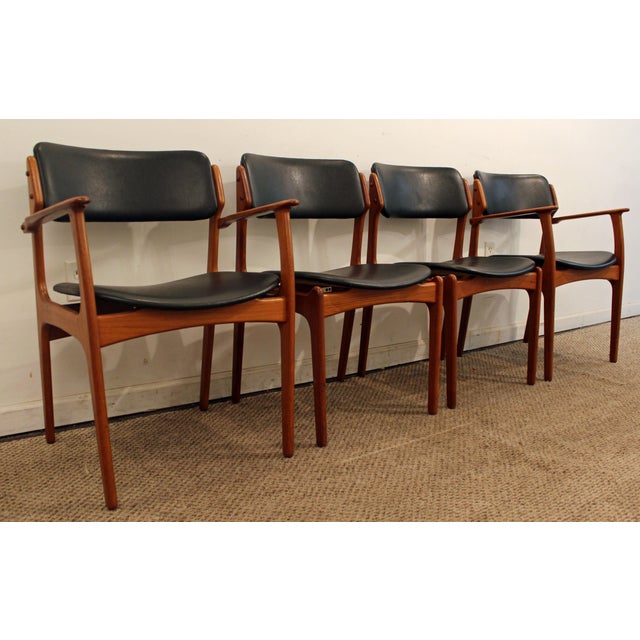 Erik Buch for O D Mobler Teak Dining Chairs Set of 4