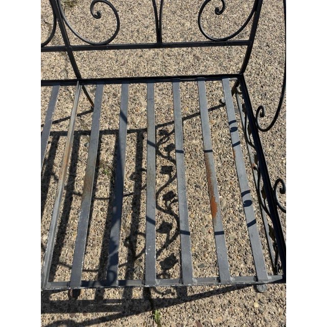 Vintage Salterini Style Wrought Iron Settee Loveseat by Florentine Craft Studio For Sale - Image 9 of 17