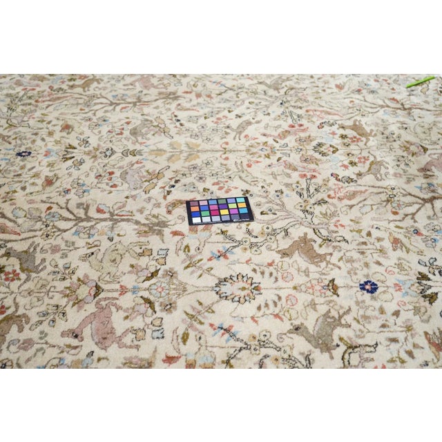 Ivory Vintage Persian Tabriz Rug 8'1'' X 10'1'' For Sale - Image 8 of 12