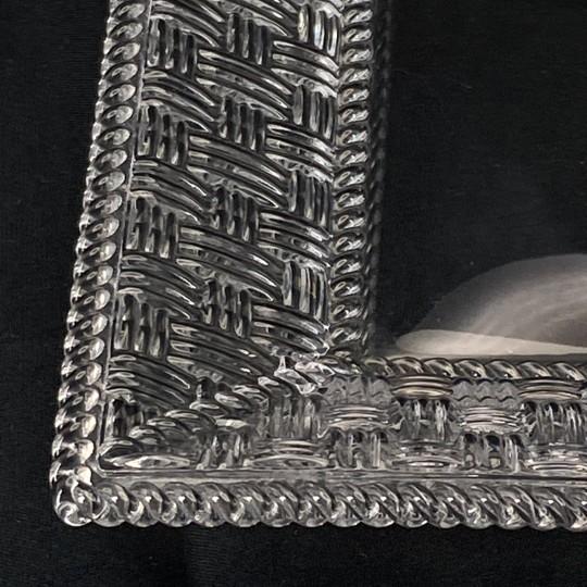 Vintage Tiffany & Co Woven Basket Weave Square Crystal Platter / Dish For Sale - Image 10 of 16