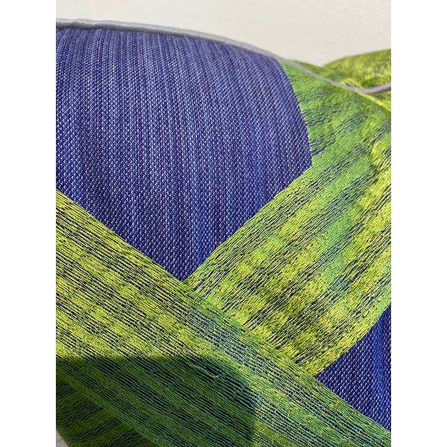 Modern Sophisticated Geometric Decorative Accent Pillow Cases Only For Sale - Image 3 of 3