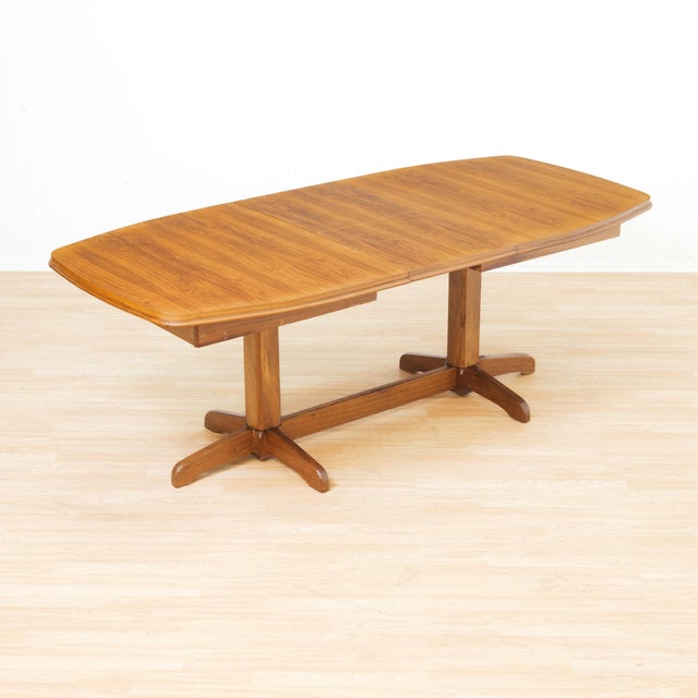 1960s Mid Century Scandinavian Teak Extending Dining Table For Sale - Image 5 of 12