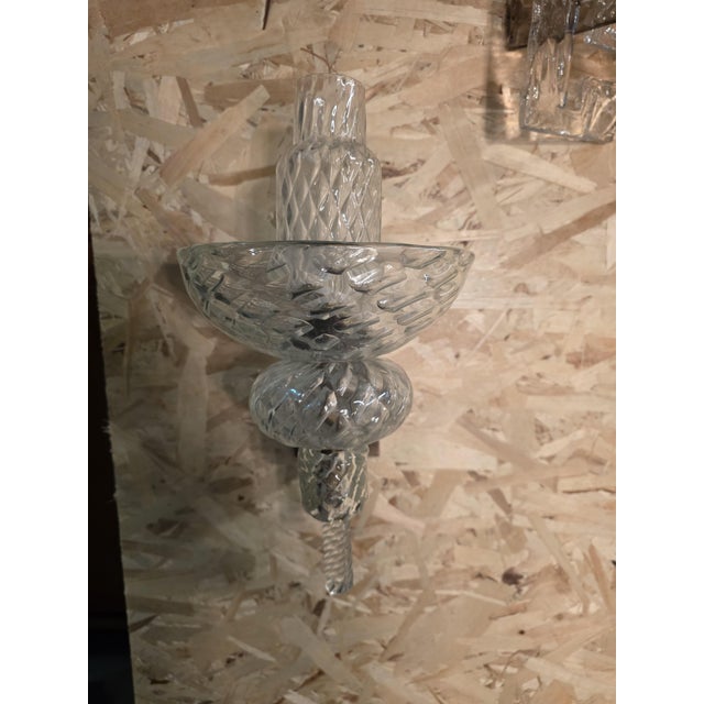 Venini Diamante Glass Wall Lamp by Carlo Scarpa for Venini, 1930s For Sale - Image 4 of 18