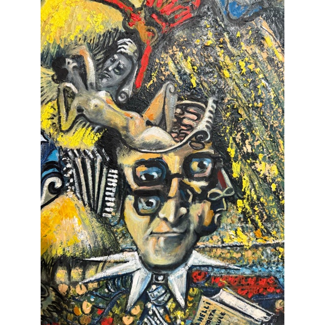 Surrealism Ivo David, Italian American Surrealist Oil Painting Ivo David Trilogia Chromatic Surrealism, 1991 For Sale - Image 3 of 16