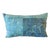 Blue Printed Floral Lumbar Decorative Pillow From Portugal For Sale