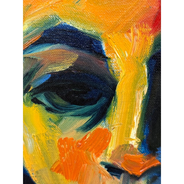 Circa 1993 Sarena Rosenfeld "One False Move" Original Painting, Signed For Sale - Image 4 of 12