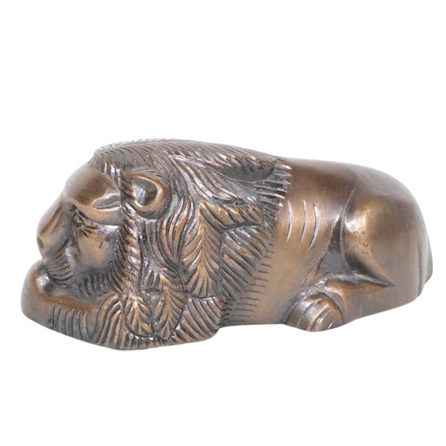 Mid 20th Century Mid 20th Century Recumbent Lion Paperweight by Century For Sale - Image 5 of 7