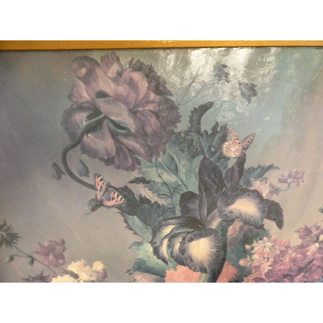 Wood Late 20th Century Flowers, Butterflies, Bird Nest and Eggs Still Life Painting by J Van Os For Sale - Image 7 of 9