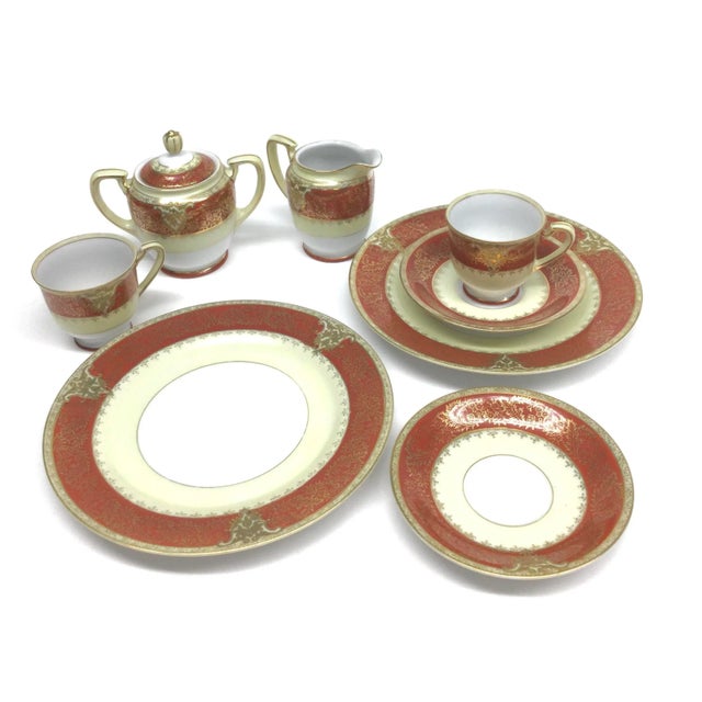 Vintage Ishihara 8 Piece Porcelain Tea Set Occupied Japan For Sale - Image 10 of 13