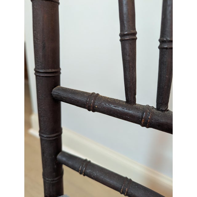 Antique Faux Bamboo Side Chair - A Pair For Sale - Image 13 of 15