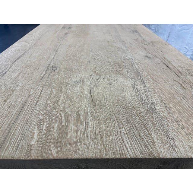 Rh Reclaimed Oak Reeded Plinth Rectangular Coffee Table – 64" For Sale - Image 17 of 18