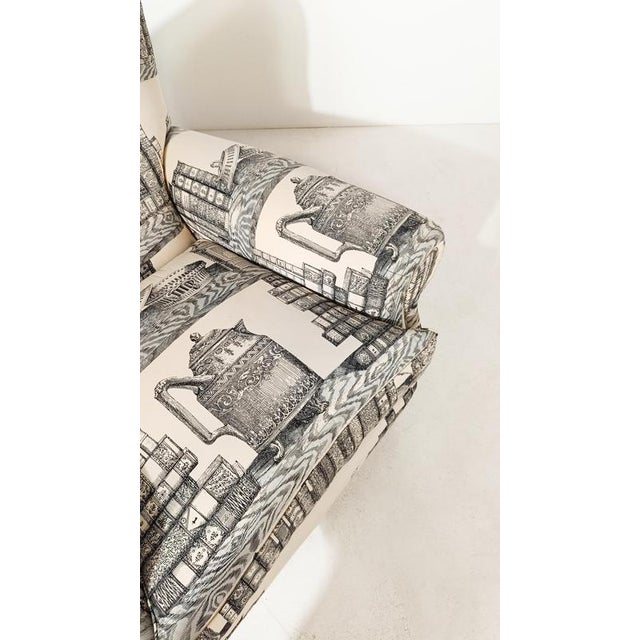 English Style Armchair with Fabric by Fornasetti, 1990s For Sale - Image 17 of 18