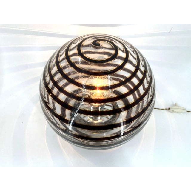 Murano Glass Swirl Table Lamps, 1970s, Set of 2 For Sale - Image 7 of 12