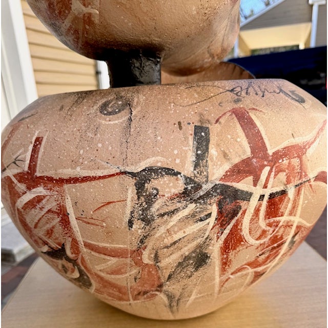 Mid 20th Century Mid 20th Century Southwestern Influenced Fiberglass 3 Part Fountain For Sale - Image 5 of 12