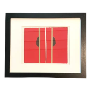 Barbara Beck Framed and Matted 1969 Mid Century Modern Screen Print, Edition of 20 - Black Wood Frame