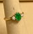 Oval Cut Emerald & Diamond Ring in 18 Karat Yellow Gold For Sale - Image 10 of 18