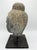 Contemporary Vintage Asian Modern Carved Rock Buddha Head Sculpture on Industrial Iron Stand For Sale - Image 3 of 5