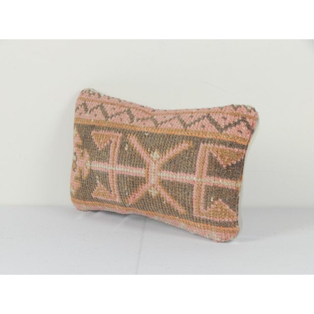 Mid-Century Modern Bohemian Oushak Lumbar Pillow Cover For Sale - Image 3 of 4