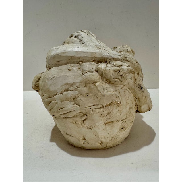 Larry Mohr Painted Plaster Embracing Figures Sculpture Signed From Artist Estate For Sale - Image 4 of 7