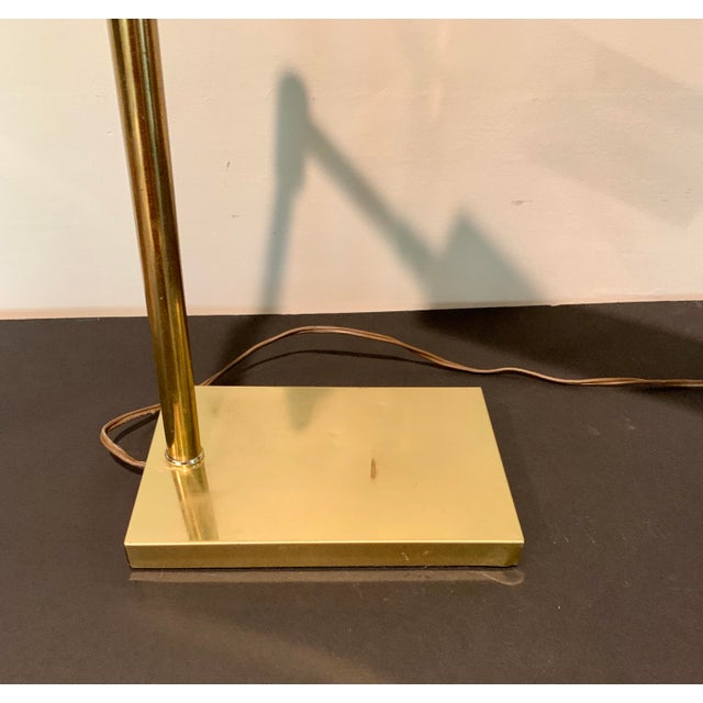 Mid-Century Modern Vintage Brass Extendable Arm Pharmacy Desk Lamp For Sale - Image 3 of 8