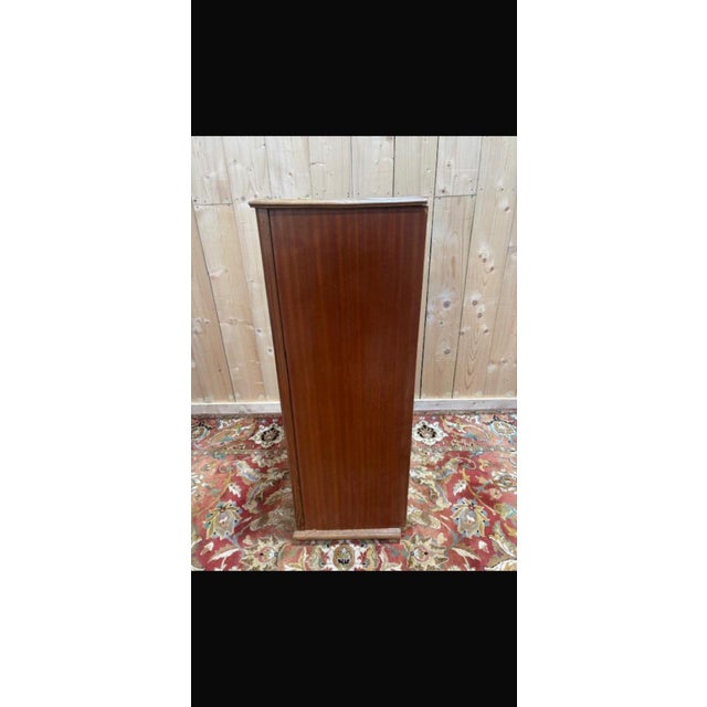 Vintage Sliding Tambour Door Filing Cabinet, 1950s For Sale - Image 6 of 9