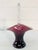 Mid-Century Modern Vintage Amethyst Glass Handled Basket For Sale - Image 3 of 6