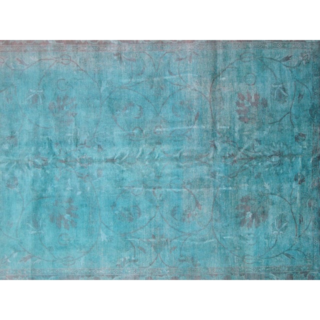 1970s Over Dye Zeigler Rug , 9'1" X 12' For Sale - Image 4 of 6