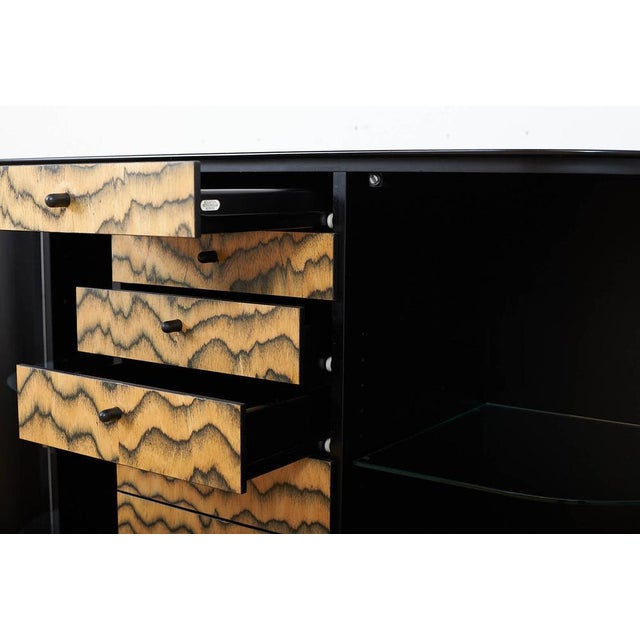 Curtained Sideboard in Tigerwood by Hans Eichenberger, 1980s For Sale - Image 6 of 14