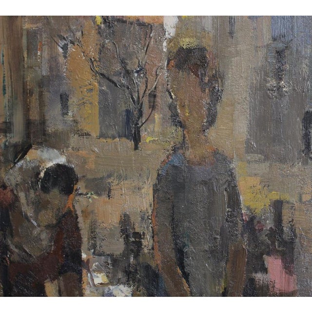 A. Clement, The Washerwomen, 20th Century, Oil Painting on Board, Framed For Sale - Image 14 of 18