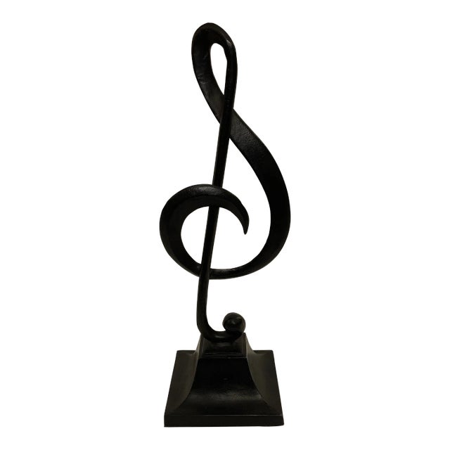 Iron Treble Clef Sculpture For Sale