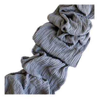 Organic Cotton Table Runner - Slate For Sale