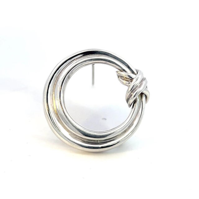 1990s Tiffany & Co Estate Signature "X" Brooch Pin Sterling Silver For Sale In New York - Image 6 of 12