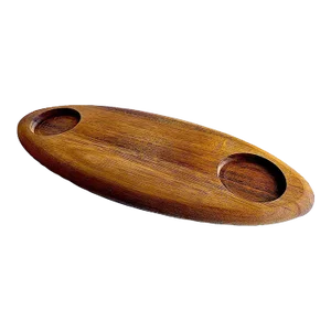 Vintage Teak Wood Surfboard Shaped Charcuterie Board
