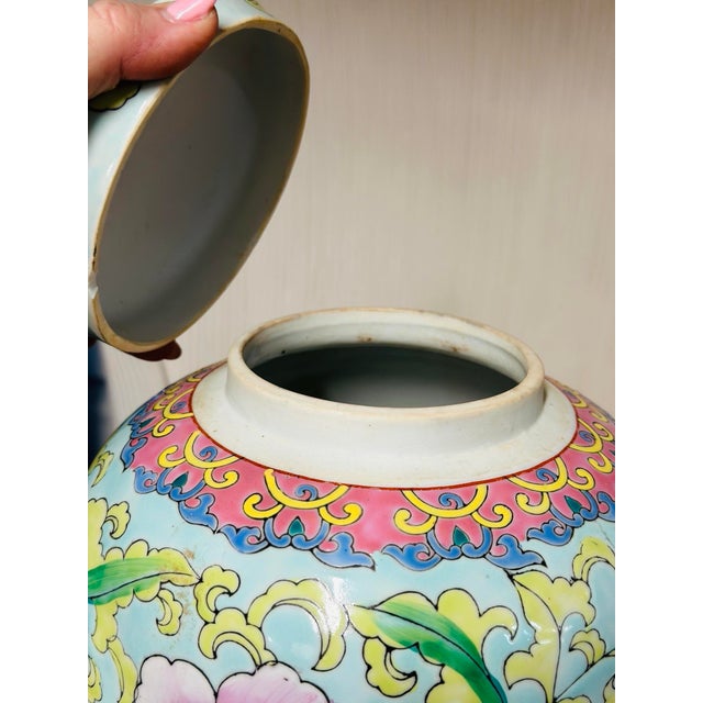 Chinoiserie Vintage Chinoiserie Ginger Jar For Sale - Image 3 of 6