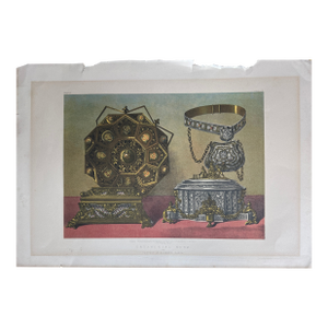 Mid 19th Century Chromolithograph Print "Ornamental Work" by Carmant and Normand of Paris