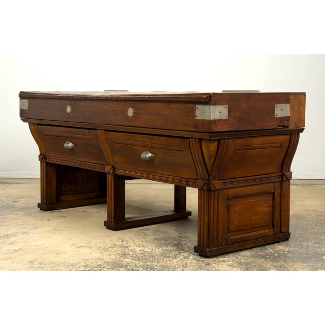 1920s French Art Deco Butcher Block Table, Beech Wood, Provence For Sale - Image 10 of 18