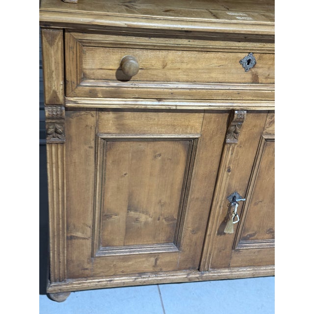 Wood Antique Pine Kitchen Dresser From England For Sale - Image 7 of 18